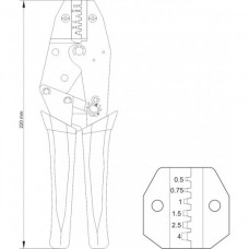 YATO Cleste sertizat conectori 0,5 - 4 mm2, lungim..